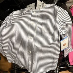 Striped Blue and White Men's Shirt